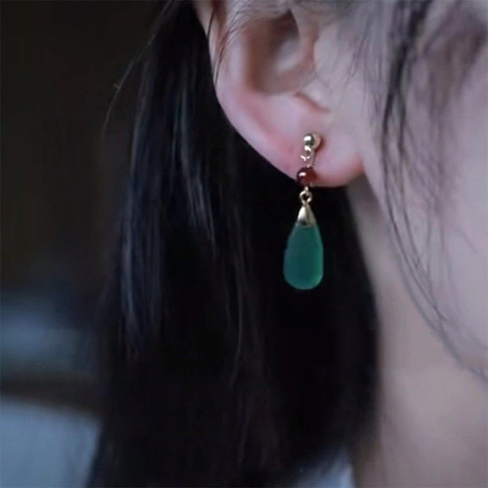 Wholesale   Red and Green Water Drop Earrings  Earrings Women