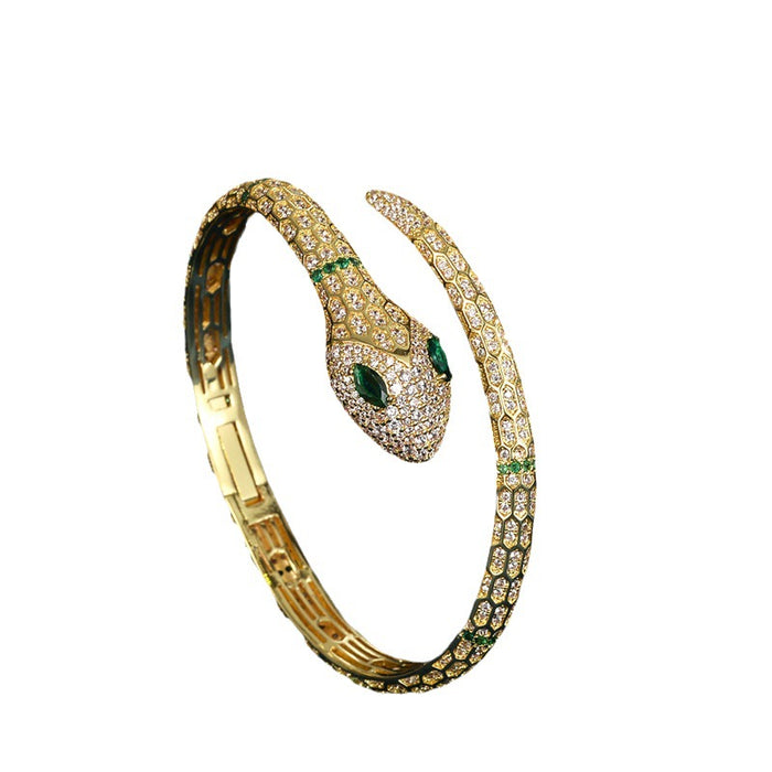 Wholesale gold plated open snake bracelet