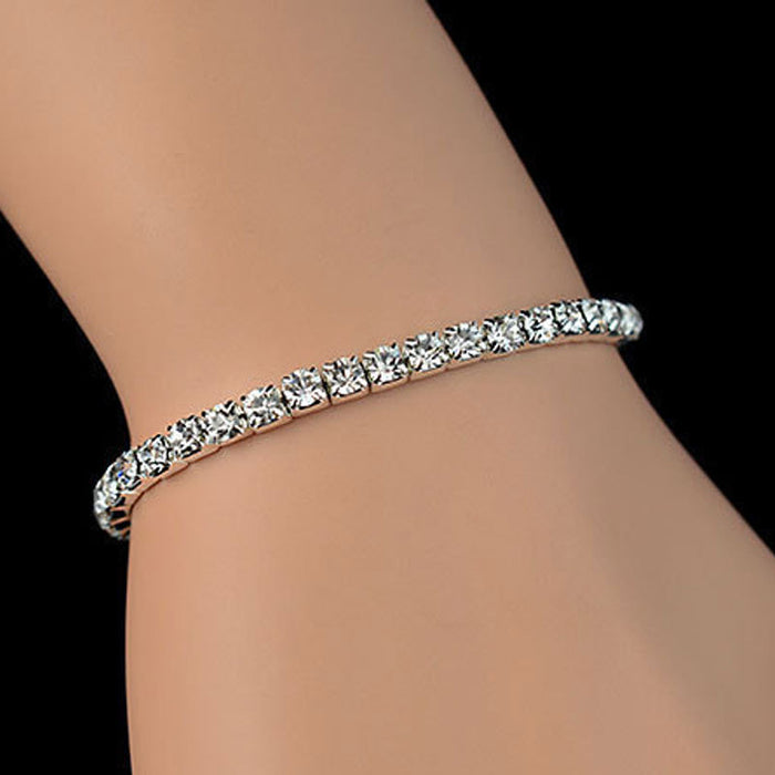 Wholesale Full Diamond Elastic Rope Bracelet Women's Water Diamond Bracelet Jewelry