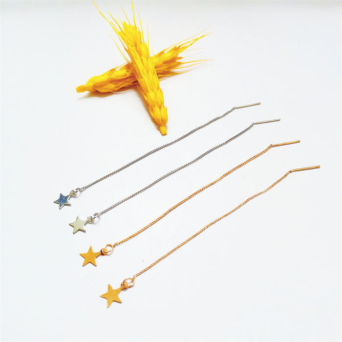 Wholesale Star Ear Line Simple Long Tassel Earrings Earrings Women's Ornaments