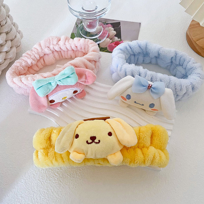 Wholesale Cartoon Doll Hairband Sweet Girl Wash Face Beauty Makeup Hairband Headband Flannel Hair Accessories Headdress