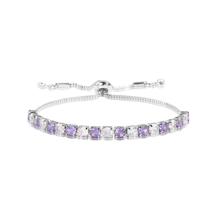 Wholesale Exquisite Super Flash Zircon Bracelet Women's  Elegant High-end Design Sense Pull