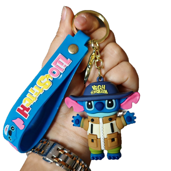 Wholesale Cute cartoon silicone 3D figurine keychain