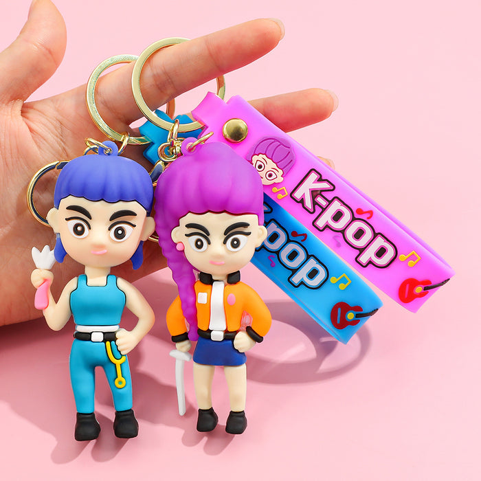 Wholesale Cartoon/ Anime K-POP Merchandise Silicone Keychain