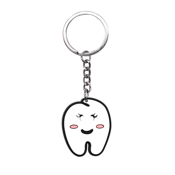 Wholesale 10 PCS  Cartoon Keychain School Bag Pendant Ring Hanging PVC Soft Glue Keychain