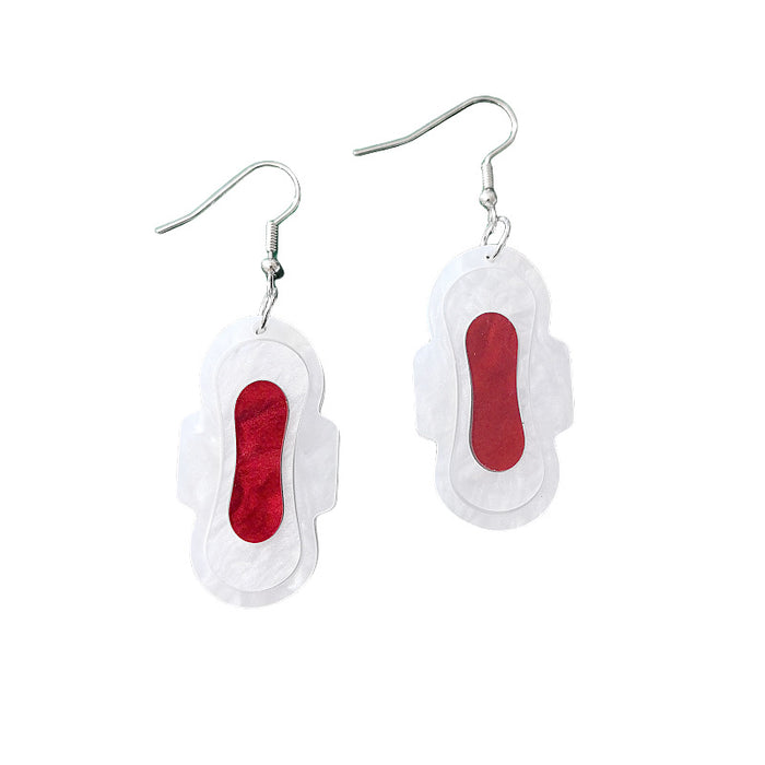 Wholesale Acrylic Sanitary Napkin Earrings JDC-ES-XuePa005