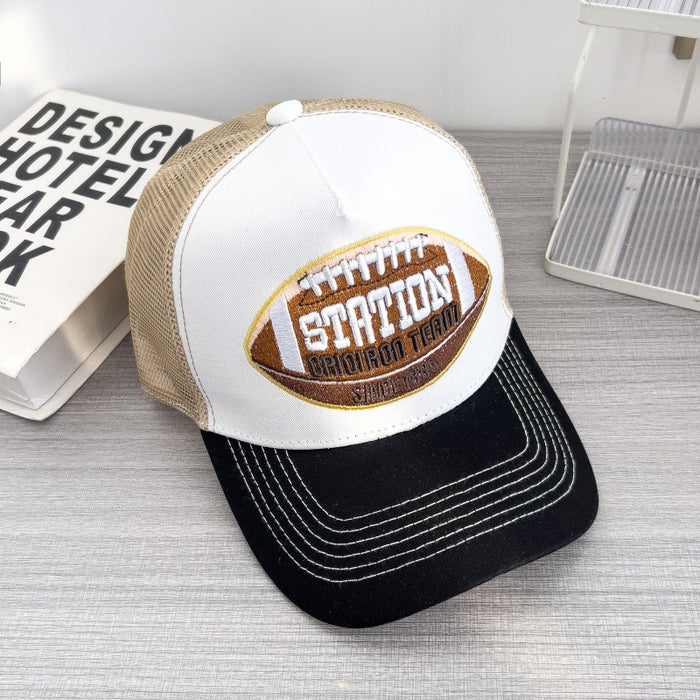 Wholesale Baseball Cap Hip-Hop Mesh Breathable Large Brim Peaked Cap for Adults