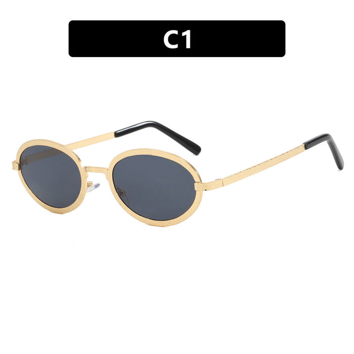 Wholesale Retro Thin Oval PC Sunglasses JDC-SG-PLS151