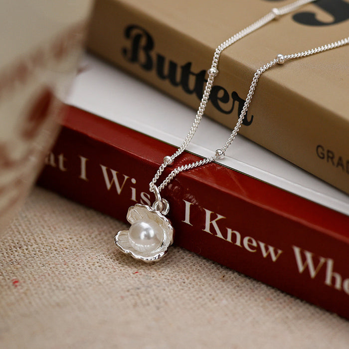 Wholesale Shell Pearl Necklace Women's Shell Beads Clavicle Chain Scallop Elegant Trendy