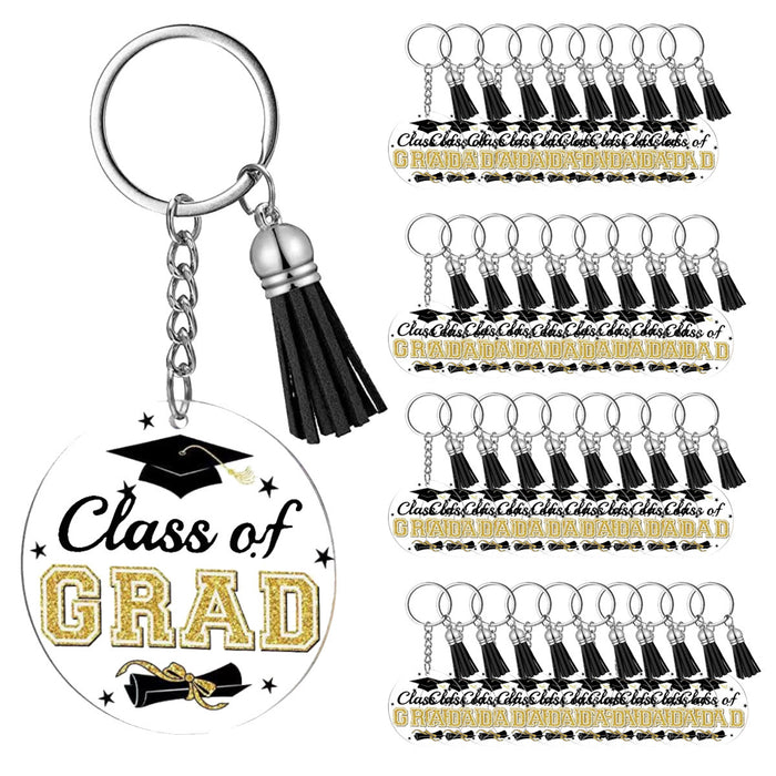 Wholesale 30PCS Acrylic Graduation Theme Keychain JDC-KC-HuiWen010