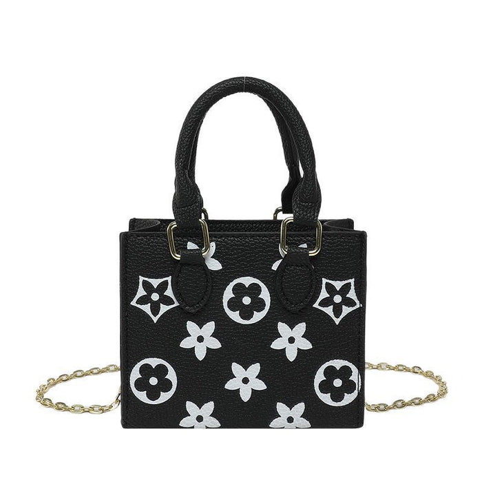 Wholesale Contrast Color Printed Portable Square Bag