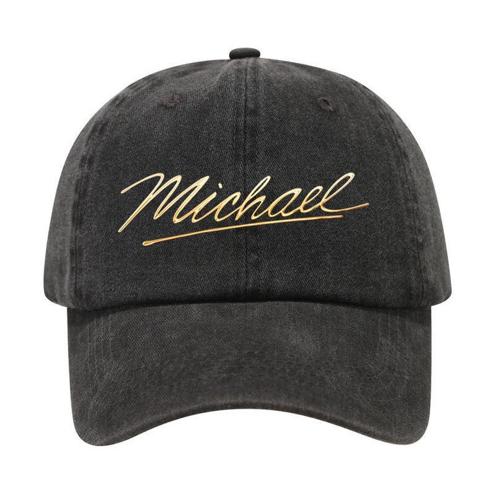Wholesale Michael son Signature Vintage Washed Baseball Cap Embroidered Breathable Fashion Accessory