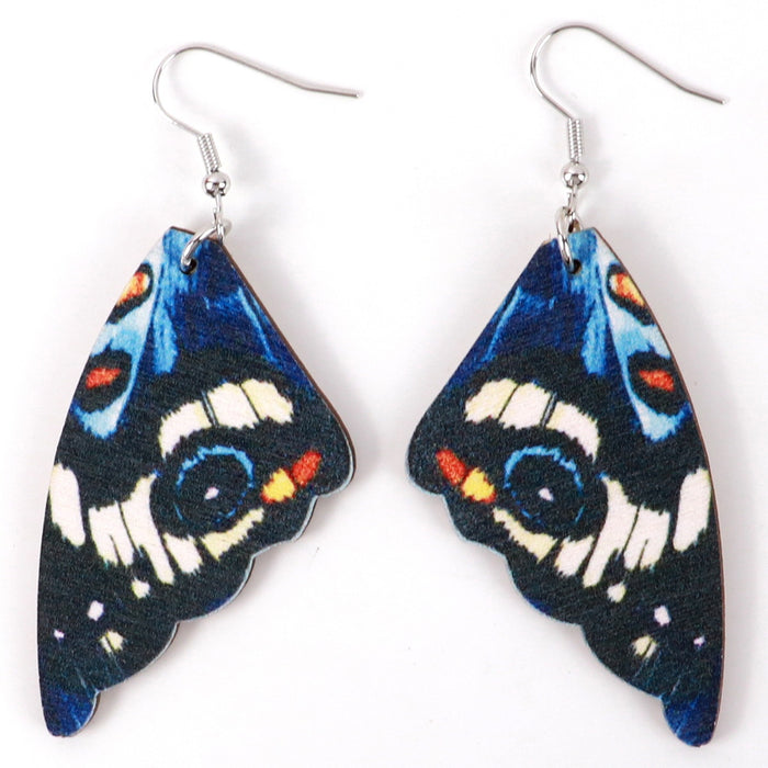 Wholesale Butterfly Wings Wooden Earrings JDC-ES-ChouD018