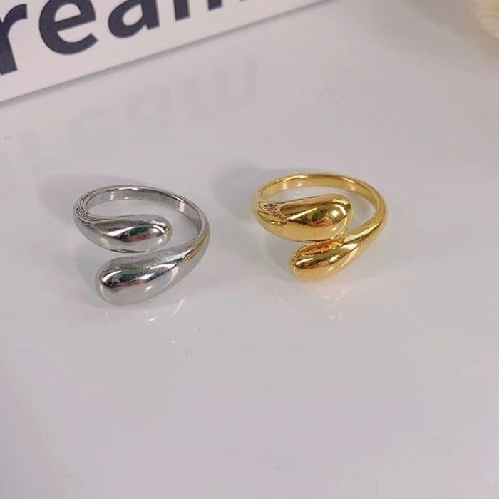 Wholesale Gap water drop ring irregular opening winding ring ring