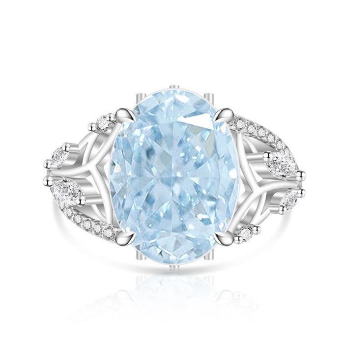 Wholesale Ice Flower Cut Floral Fairy Ring Real Gold Plated Copper White CZ Geometric Everyday Jewelry