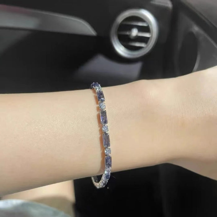 Wholesale purple copper alloy zircon bracelet bracelet star high color value bracelet