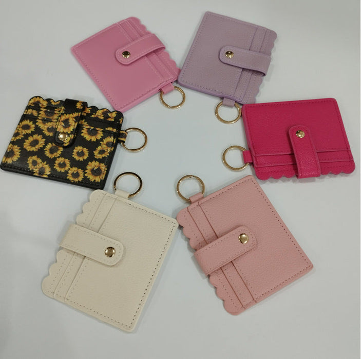 Wholesale PU Leather Card Holder Keychain JDC-KC-JinHan001