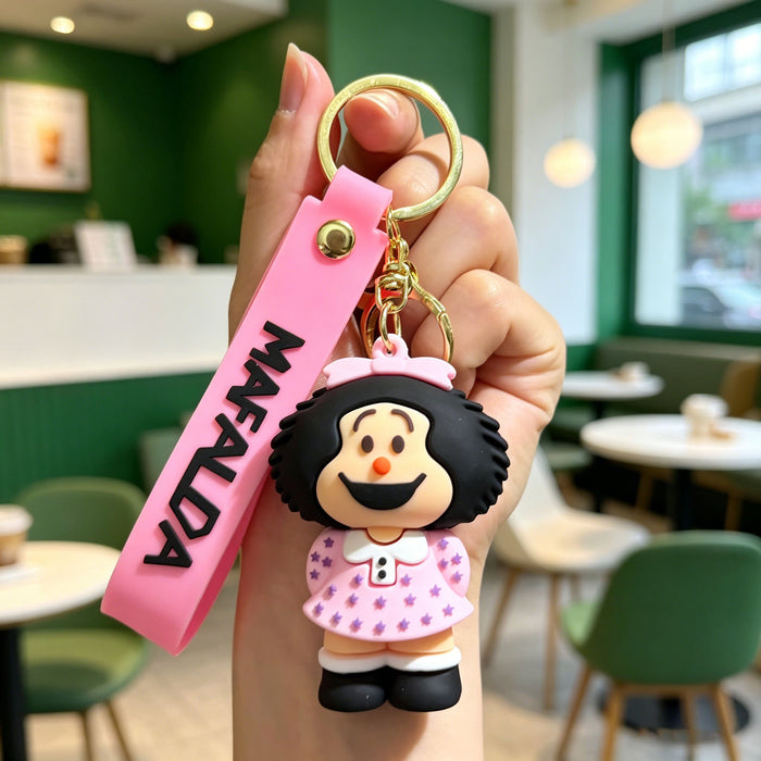 Wholesale Cartoon Mushroom Head Keychain Cute Plush Doll Couple Backpack Decoration Gift Accessory