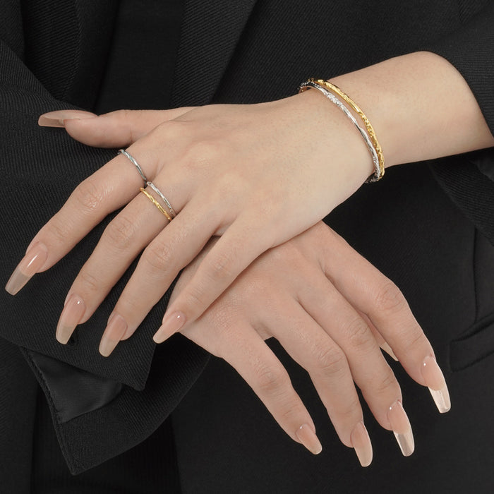 Wholesale S925 sterling silver ring wholesale fashion girls fine ring texture