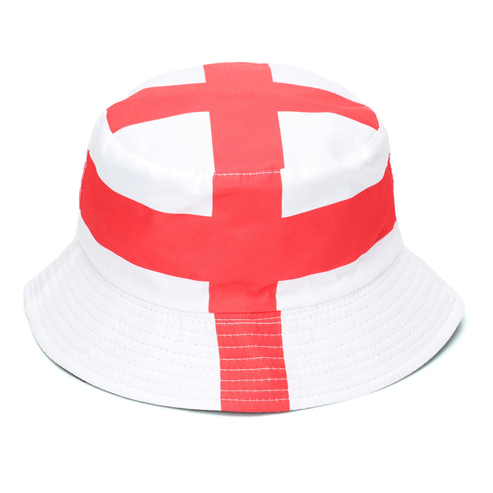 Wholesale World Cup Fan Cheering Flag Print Bucket Hat
