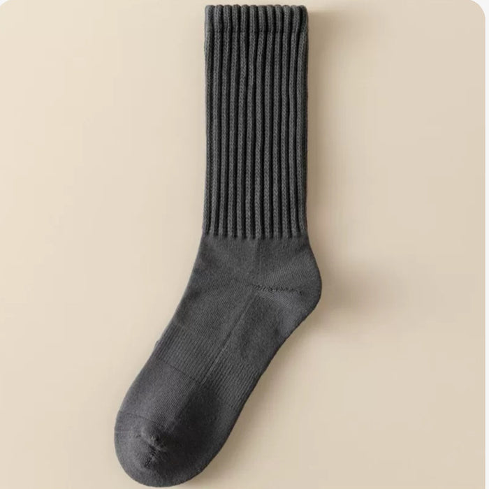 Wholesale Solid color thick thread personalized pile socks, mid tube socks, sports towels, bottom stockings