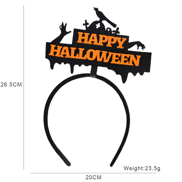 Wholesale Headband With  Bat And Pumpkin Decor Chic Party Prop Hair Accessory