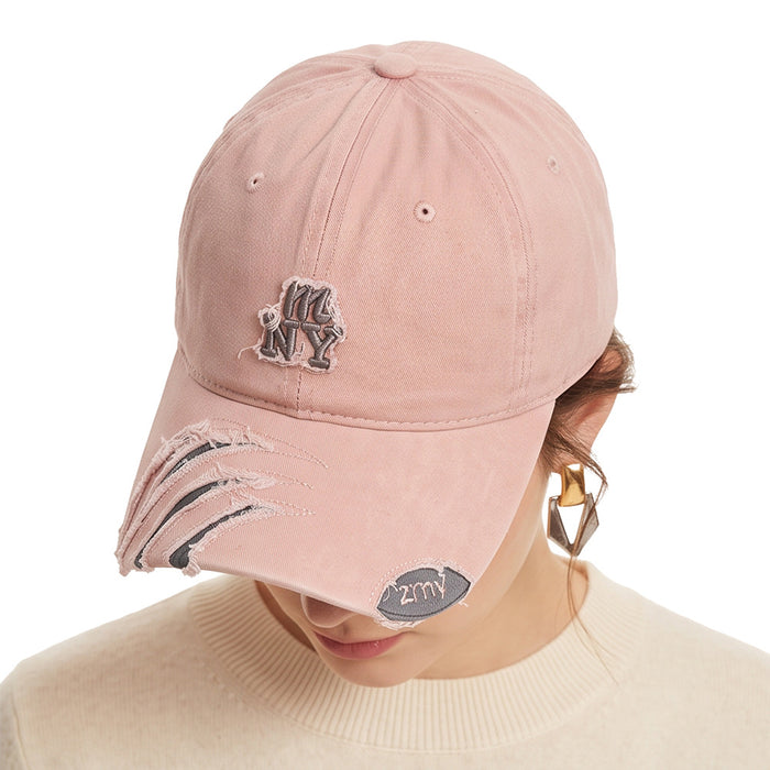 Wholesale Vintage Distressed Baseball Cap Soft Top Black Embroidered Casual Sun Hat