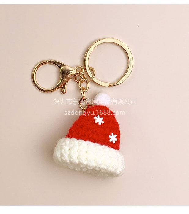 Wholesale Christmas Elements Hand Knitted Wool Keychains JDC-KC-DongY001