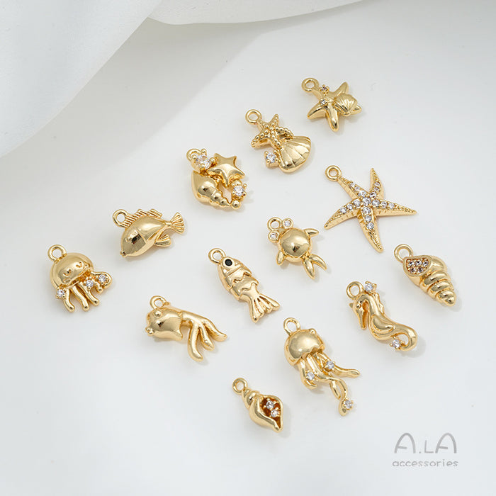 Wholesale Gold pendant, handmade bracelet, ear jewelry, pendant accessories