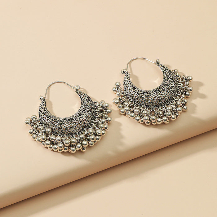 Wholesale   Retro Hollow Geometric Tassel Earrings  Distinctive Earrings