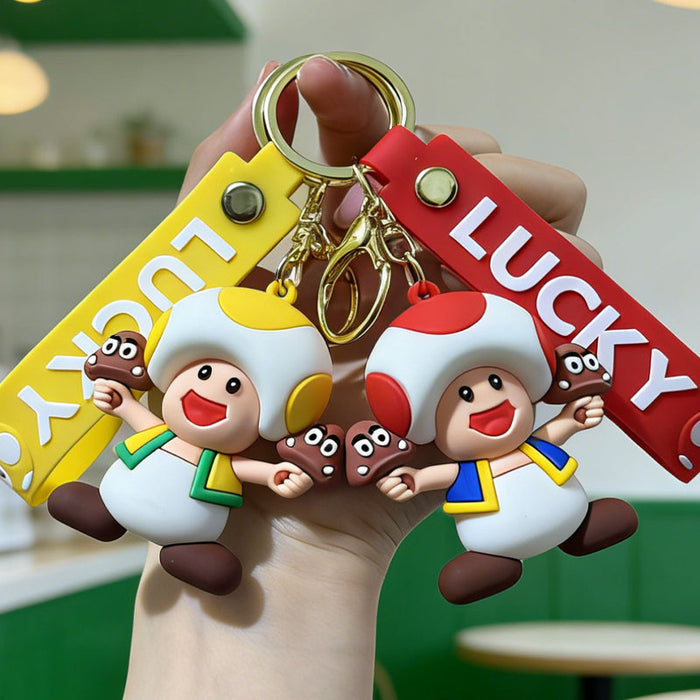 Wholesale Silicone PVC Keychain Skateboard Cartoon Design Bag Charm Gift MOQ≥2