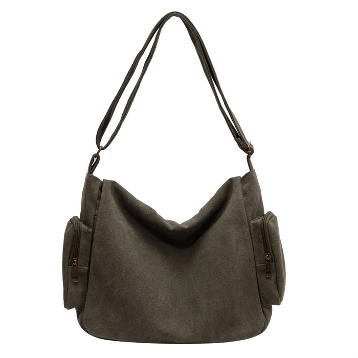 Wholesale Canvas Simple Tote Bag for Women Fashion Shoulder Crossbody Bag