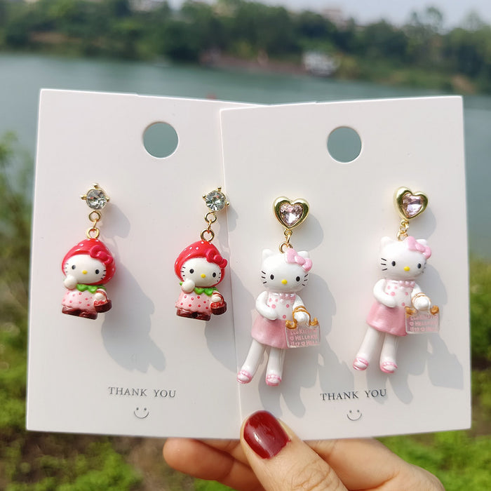 Wholesale Cute Resin Cartoon Earrings JDC-ES-Xiaox018