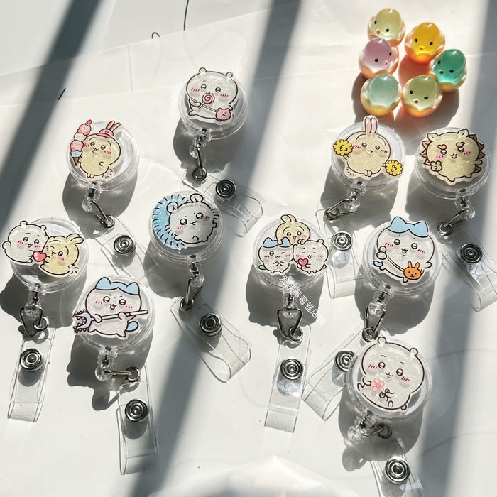 Wholesale Cute student retractable name tag clip Badge Reels