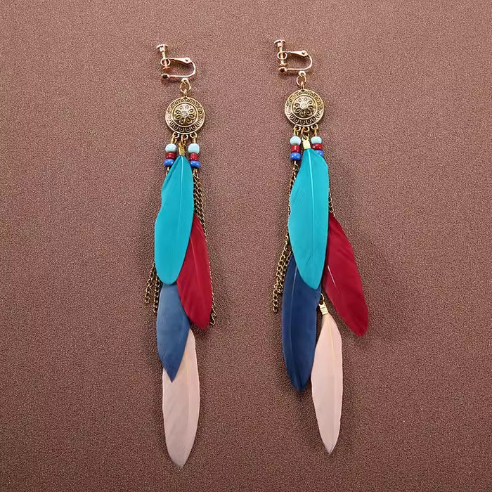 Wholesale Alloy Bohemian Retro Ethnic Style Su Long Earrings JDC-ES-Gumi003