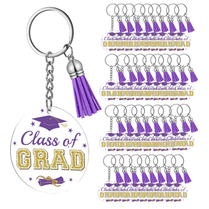 Wholesale 30PCS Acrylic Graduation Theme Keychain JDC-KC-HuiWen010