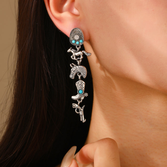 Wholesale retro national style earrings