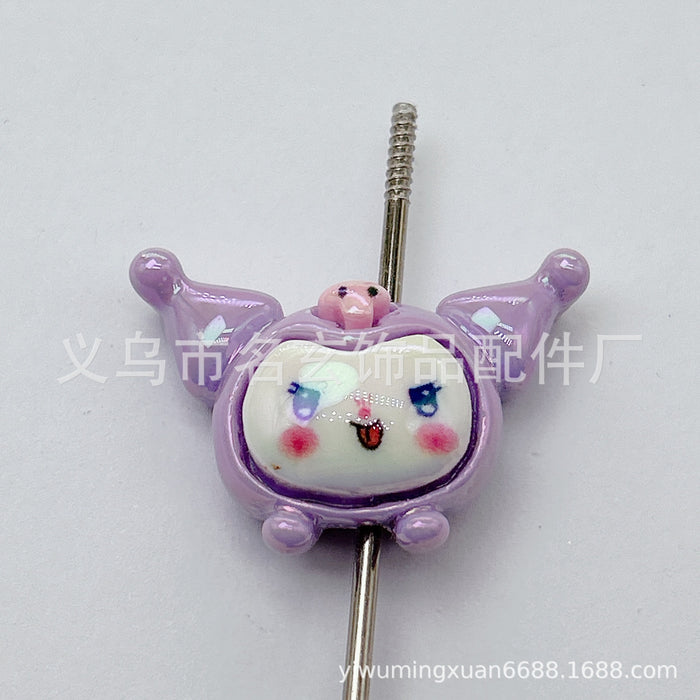 Wholesale 200PCS Electroplated Resin Cartoon Beads JDC-BDS-MingXuan006