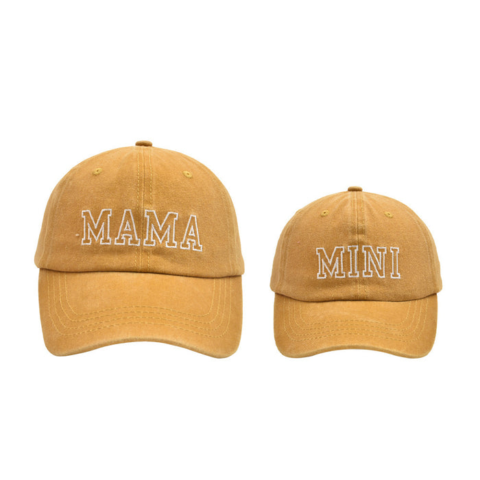 Wholesale Embroidered Letters MAMA MINI Parent-child Washed Cotton Baseball Cap JDC-FH-Shengn009