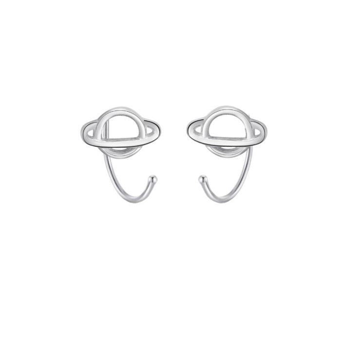 Wholesale Foot silver hollow ear hook with niche design, pure silver earrings, earring studs, jewelry