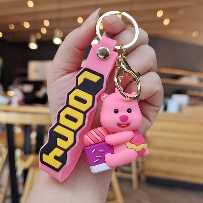 Wholesale  Cute  keychain pendant  doll ornaments  small gift cartoon car key chain