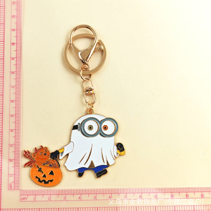 Wholesale Cartoon Pumpkin Keychain Metal Keyring Bag Charm Gift