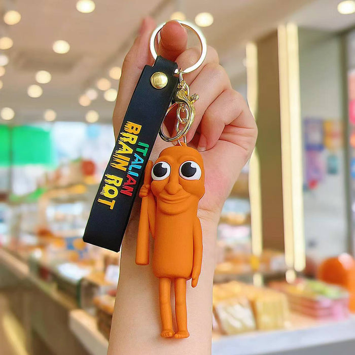 Wholesale Epoxy Resin Wooden Stick Figure Keychain