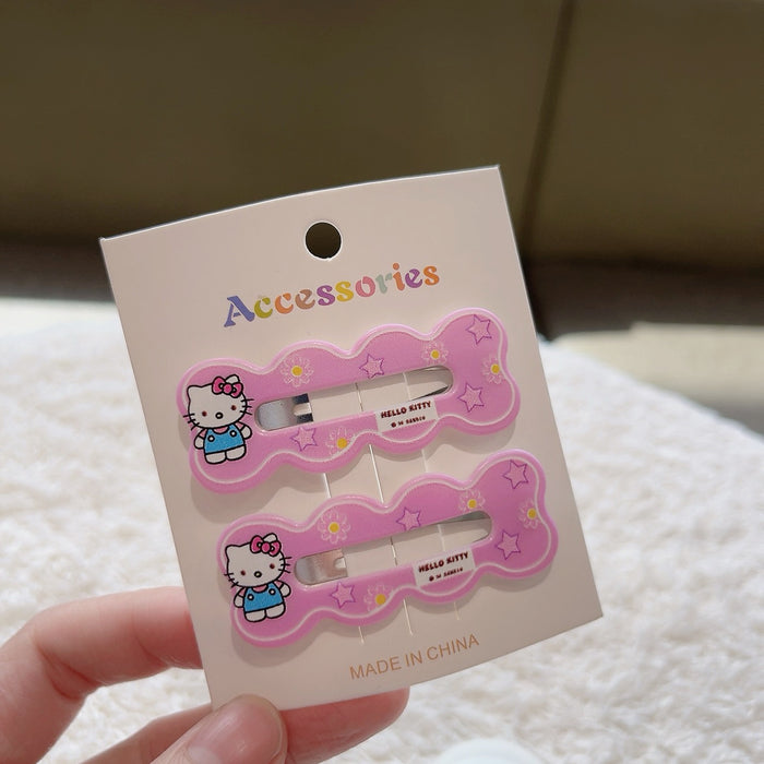 Wholesale Cartoon rectangular wavy hollow kids'  hair clip