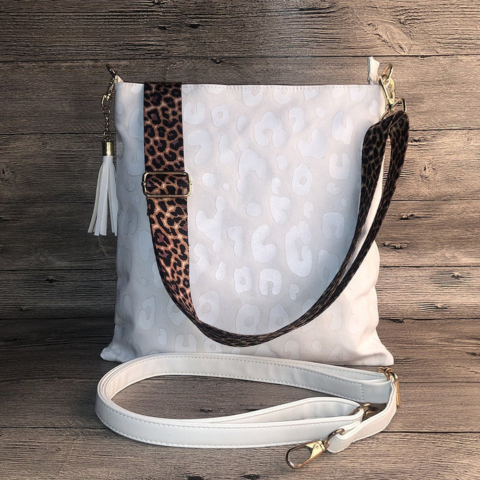 Wholesale Plaid Black Leopard Print Cow Pattern Sunflower Zipper Vertical Crossbody Bag Women' s Shoulder Bag