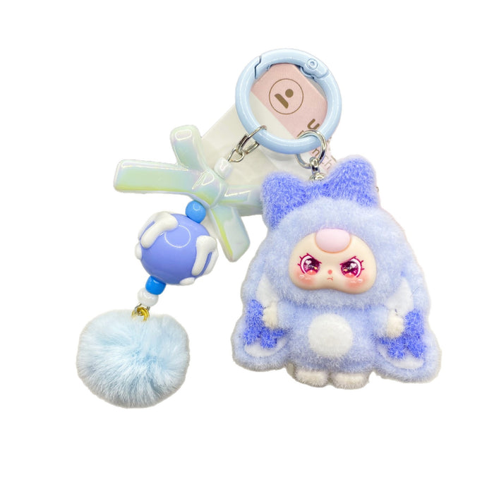 Wholesale Cute Cartoon 3D Flocked Doll Keychain