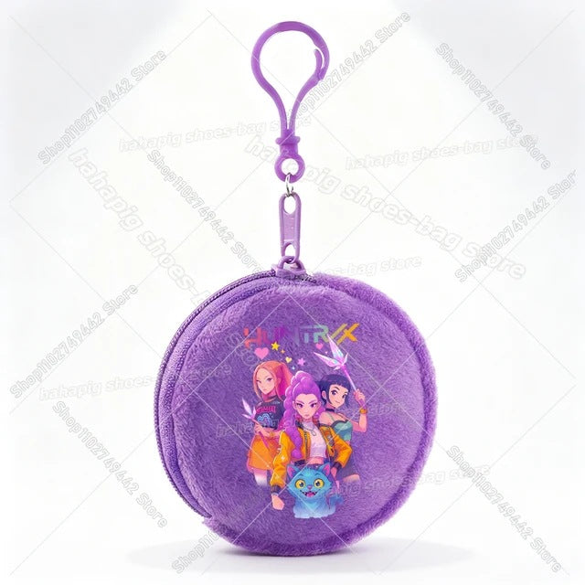 Wholesale Casual Kpop Style Cartoon Coin Purse For Girls Polyester Zipper Wallet Everyday Fashion Accessory Resale Gift