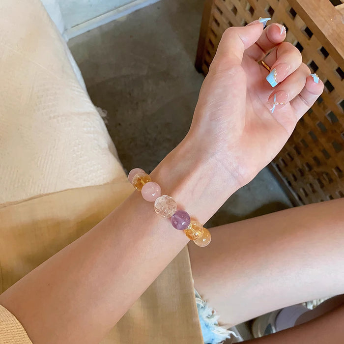 Wholesale Natural pink crystal bracelet, white crystal bracelet, niche and high-end