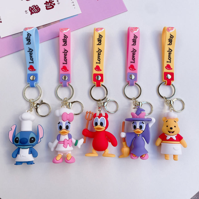 Wholesale Cute Cartoon PVC Doll Keychains (F) JDC-KC-JuShu017