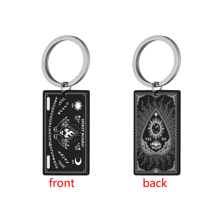 Wholesale Stainless Steel Laser Engraving Keychain JDC-KC-HuanYu033